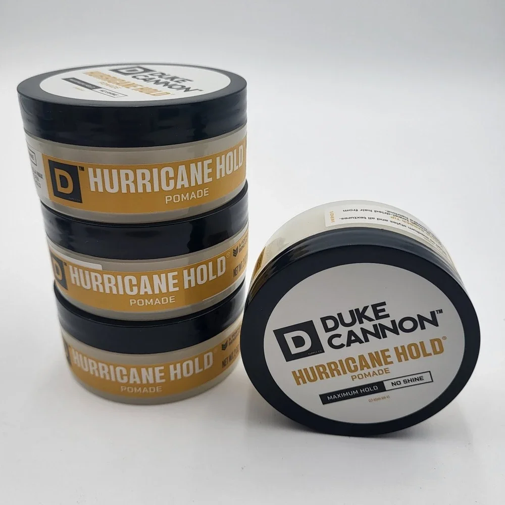 Set of 4 Duke Cannon Hurricane Hold‎ Pomade Maximum Hold No Shine 2oz